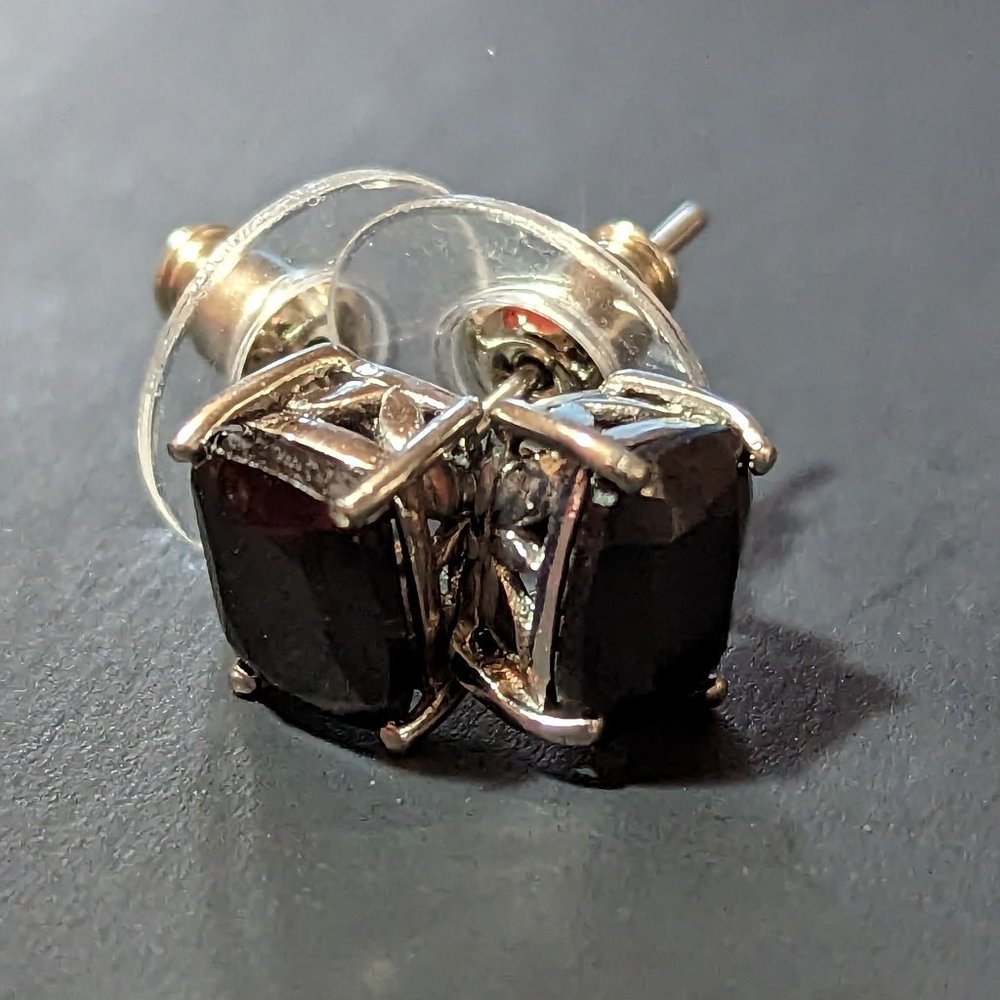 Stainless Steel and Onyx studs